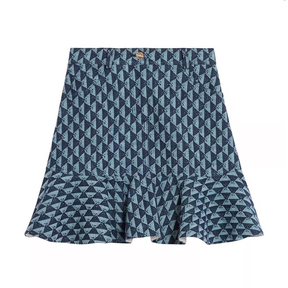 Sandro Paulina Jacquard Denim Mini Skirt (NEW)